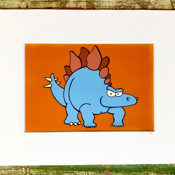 Orange Stegosaurus Print- Saurs and More Series