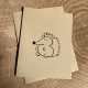 Hedgehog Card Hedgehog notecard- Woodland Critters Series Two on kraft cardstock