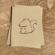 Squirrel Card on kraft cardstock Squirrel Notecard on kraft cardstock, blank inside