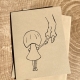 Girl & T. rex Comfort card Girl & Rex Notecard- Girl & Rex Comfort notecard on kraft cardstock