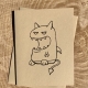 Monster Notecard- Misfit Monster Muncher Monster notecard on kraft cardstock, blank inside