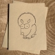 Triceratops card notecard on kraft cardstock, blank inside Triceratops notecard on kraft cardstock, blank inside