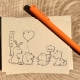 Woodland Critters XO Card Woodland Critters XO Card with beaver, bunny, squirrel & deer on kraft cardstock