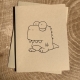 Dinky Dinosaurs T.rex Notecard T. rex notecard on kraft cardstock, blank inside