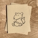 Fox Notecard- Woodland Critters on kraft cardstock