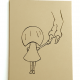 Girl & Rex Notecard- Girl & Rex Comfort notecard on kraft cardstock