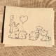 Woodland Critters XO Card Woodland Critters XO Card with beaver, bunny, squirrel & deer on kraft cardstock