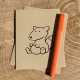 Woodland Critters Fox card, Fox Notecard- Woodland Critters on kraft cardstock