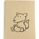 Fox Notecard- Woodland Critters on kraft cardstock