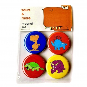 Dinosaur Magnet Set- Saurs & More Magnets Dinosaur Magnets- Saurs & More T. rex, Ankylosaur, Stegosaur & Triceratops butto
