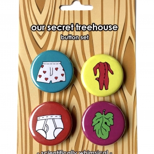 Mens Underwear buttons- boxers, tighty whities, fig leaf & union suit