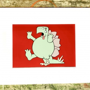 Zombie Dinosaur - Stegosaurus Print (5x7 Matted Print)