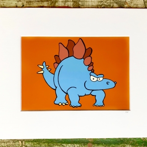 Orange Stegosaurus Print- Saurs and More Series