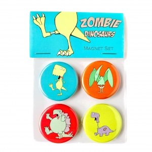 Zombie Dinosaur Magnet Set Zombie Dinosaur Magnet Set- T. rex, Brontosaurus, Stegosaurus & Pterosaur