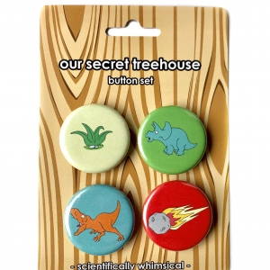 Food Chain Button Set Food Chain Button Set- Plant- Triceratops- T. rex- Asteroid